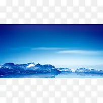 高清雪山冰山背景图