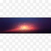 科技感简约闪烁线条banner