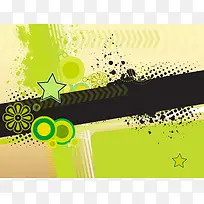 韩式绿色清新涂鸦风格商业海报手绘背景素材