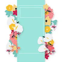 花卉婚礼请柬背景素材