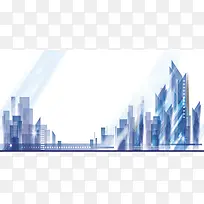 抽象城市剪影背景模板