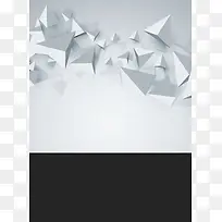 灰色三角形几何现代感封面设计背景