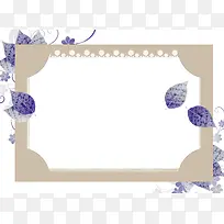 扁平花边紫色信纸海报背景素材