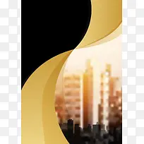 金色高端商务画册酒店广告背景