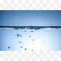 水 蓝色水素材 水面和气泡