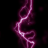 闪电元素 闪电背景 紫色闪电