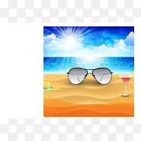 现代太阳眼镜海报背景素材