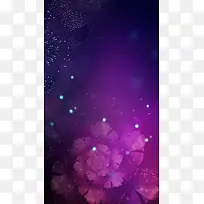 紫色梦幻烟花品牌死首饰H5宣传海报背景