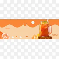 夏季夏日橙汁饮料banner下载