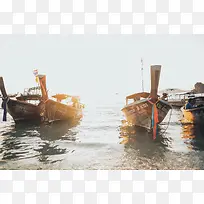 船与渔村摄影