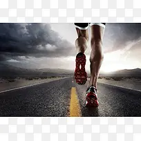 人物健身跑步大气摄影背景