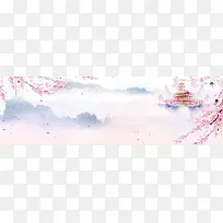 唯美清新花朵海报设计背景