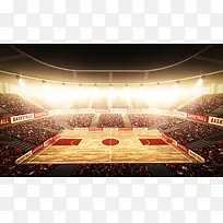 大气室内篮球场背景素材