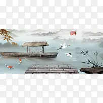 中国风古风banner背景
