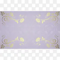 金色花纹紫底背景素材