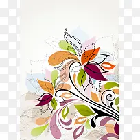 花朵底纹海报背景设计