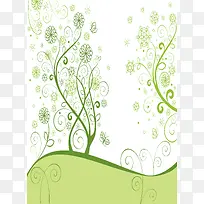 绿色藤蔓曲线背景素材