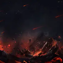 大气火山火花陨石背景