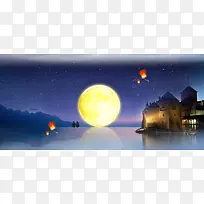中秋节背景海报banner