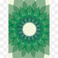 矢量绿色花朵海报