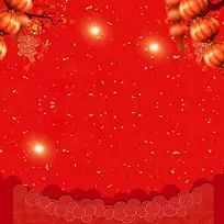 春节红色电商淘宝主图背景