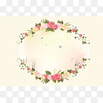 水彩花束装饰海报背景素材