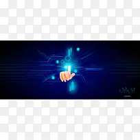 深蓝科技感背景商务淘宝banner