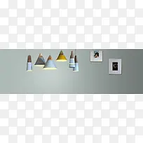 现代简约装饰banner海报背景