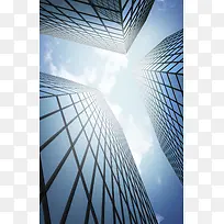建筑高楼大楼印刷背景