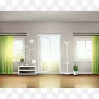家居装修客厅窗户窗帘背景素材