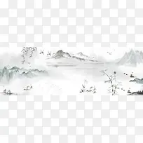 古风山水画背景banner