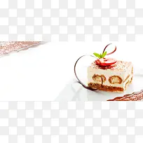 甜品简约白色banner