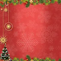 红色质感圣诞节雪花纹理psd分层主图