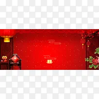 中式婚礼传统红色banner