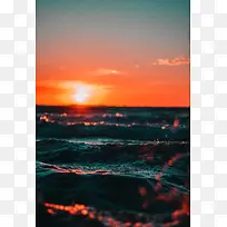 日落海洋素材图