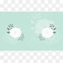 手绘花朵婚礼请柬