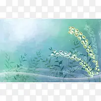 简单花草背景