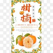 橙色柑橘海报