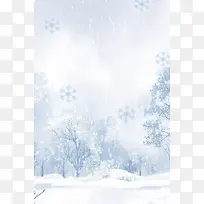 唯美冬天雪景下雪