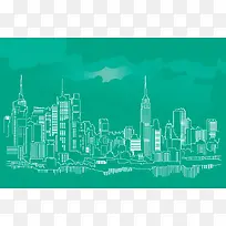 伦敦线描背景图
