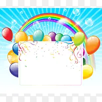 彩色气球彩虹背景素材