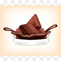 巧克力甜品粉色背景素材