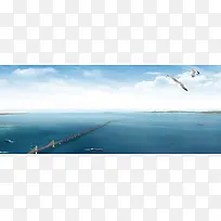 港珠澳大桥大气宏伟banner