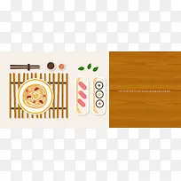 日式料理店广告详情页矢量背景素材