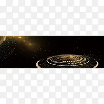 金光黑金星空banner背景