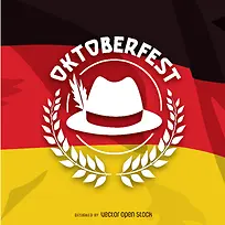 德国啤酒节国旗背景素材