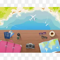 旅游海报背景