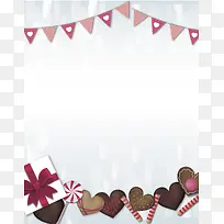 情人节巧克力促销海报背景素材