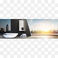 光效家居数码热水器海报banner