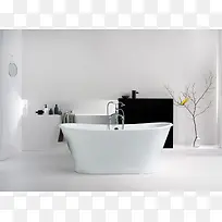 家装建材铸铁浴缸简约卫浴品牌广告背景素材
